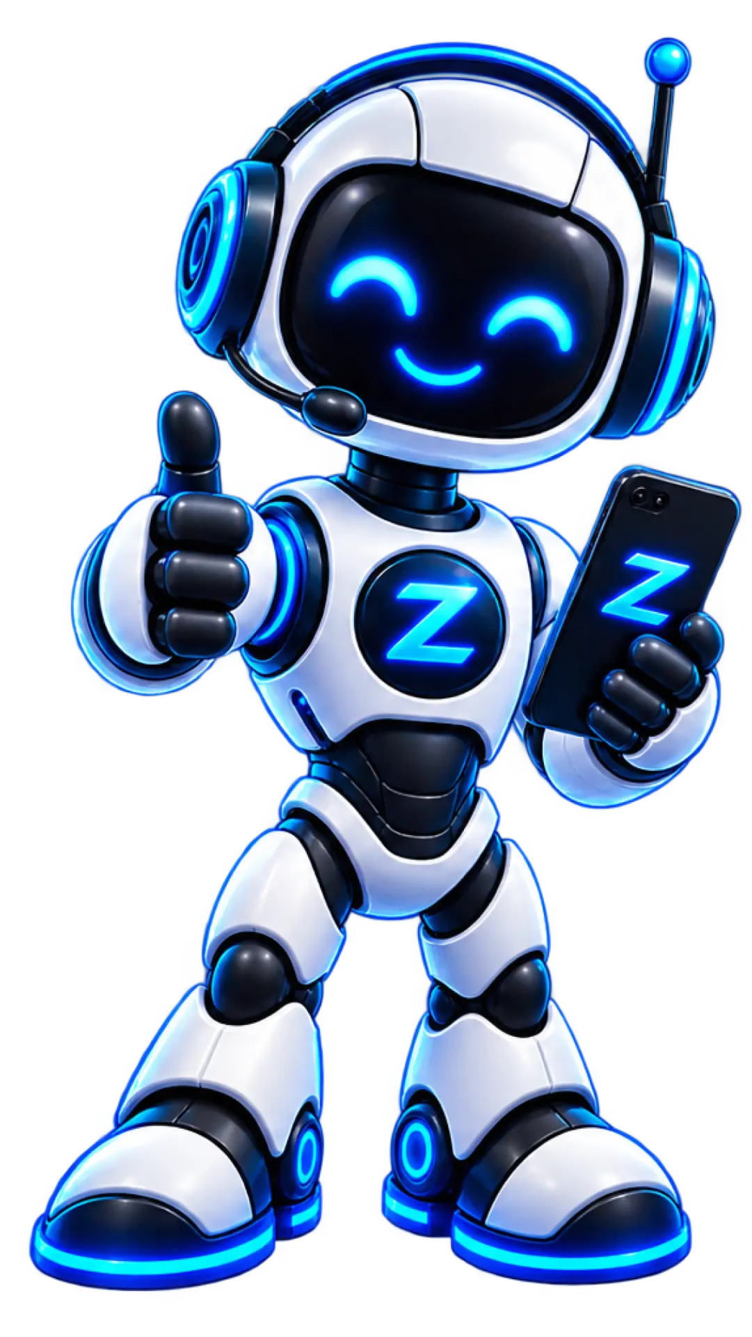 Mascote robô ZenoAI